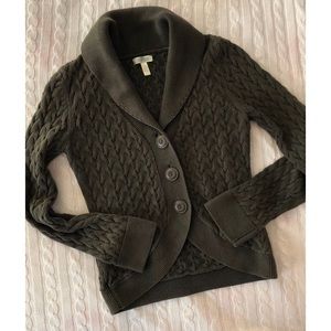 Textured Cropped Cotton Sweater